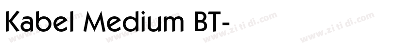 Kabel Medium BT字体转换